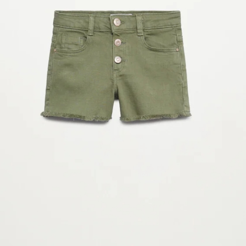 Girls Army Green Shorts